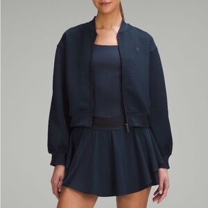 Lululemon Textured Zip-Front Track Jacket in True Navy